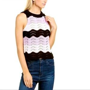 REVOLVE Black, White, and Purple Tank Top